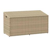 vidaXL Boîte de rangement de jardin Beige 110 x 50 x 58 cm Poly rotin