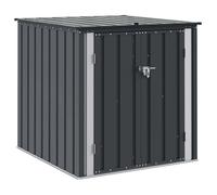 Boîte de rangement de jardin en acier - vidaXL - Noir - 101,5 x 107 x 100 cm - Verrou à pêne dormant - Imperméable