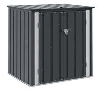 vidaXL Boîte de rangement jardin acier Noir 101,5x82x100 cm Verrou à pêne dormant résistante à l'eau