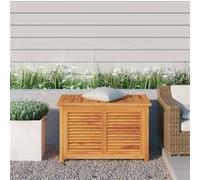 Boîte de rangement de jardin et sac 90x50x58cm bois massif teck Marron G