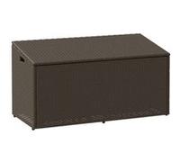 Boîte de rangement de jardin marron 110x50x58 cm résine tressée Marron G