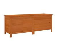 Boîte de rangement de jardin marron bois massif de sapin