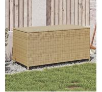 vidaXL Coffre de jardin beige 190L Poly rotin