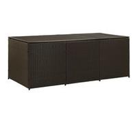 Boîte de rangement de jardin résine tressée 180x90x70 cm marron Marron G