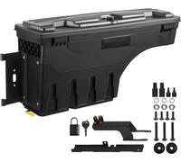 Boîte de rangement de l'aire de chargement du camion - Mallette pivotante verrouillable - Boîte à outils de l'aire de chargement de la roue en ABS de 25 L - Étanche et durable - Compatible avec le For