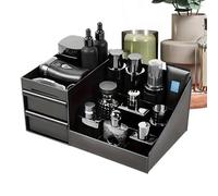 Boîte de rangement de maquillage avec,Boîte de rangement pour bijoux de bureau - Conteneur de rangement cosmétique | Pour le soin du visage Parfum Femmes Chambre Salle de bain Bureau Buffet