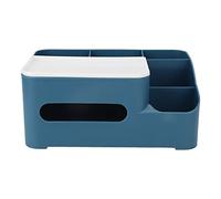Boîte de Rangement de mouchoirs Bleu Marine, Grande Ouverture, Grande capacité, Double Couche, Base surélevée, boîte en Papier pour Salon