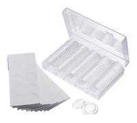 Boîte de Rangement de Pièce de Monnaie,100 Pieces Récipient en Plastique pour Capsules à Monnaie Collection de Pièces avec Boîte de