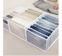 Boîte de rangement de tiroir avec compartiments pour jeans armoire tiroir cloison de séparation en maille pour jean blanche