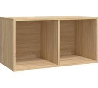 Boîte de rangement de vinyles Chêne sonoma 71x34x36 cm