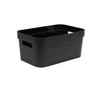 Boite de rangement Decor Stone 6 L - Noir - 29,2 x 18,8 x 13,2 cm - EDA PLASTIQUE