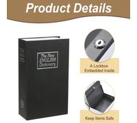 Boîte de rangement décorative en forme de livre avec serrure oîte de rangement cachée en faux livre, convient pour les étagères de la maison, les magasins, les tirelires, les coffres-forts pou