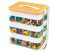 Boîte de rangement, design empilable, couvercle à double fonction, organisateur de jouets empilable