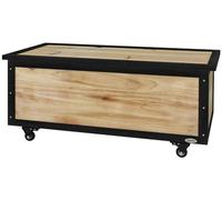 Boîte de rangement d'extérieur, capacité de 121 litres | Couleur : bois naturel | Dimensions : 50 x 100 x 43 cm
