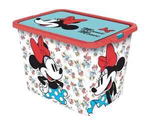 Boîte de rangement - Disney - Minnie Mouse - 28x38x27 cm - Blanc et Rouge - 23 litres