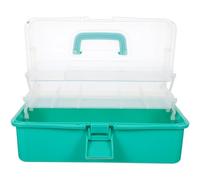 Boîte de Rangement D'outils Pliable à Trois Niveaux, Usage Quotidien | PP Vert, Grosse Capacité, Protection Renforcée et Boucle Sûre, pour Outils Manuels et Électroportatifs