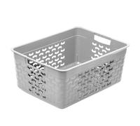 Boîte de rangement - EDANTI - EDANTI - 10 L - Gris clair - Plastique ajouré