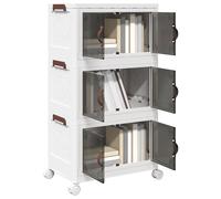 Boîte de rangement - VIDAXL - Modèle à 3 niveaux - 28 L - Empilable - Pliable - Roulettes avec frein