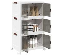 vidaXL Bac de rangement à roulettes Empilable 3 étages 75 L