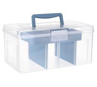 Boîte de rangement empilable Clear Craft avec tiroir, en plastique, 7 compartiments, boîte de rangement multifonctionnelle pour ranger et organiser les jouets