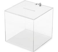 Boîte de rangement en acrylique deflecto, avec serrure, dimensions : 305 x 305 x 305 mm