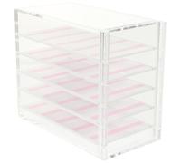 Boîte de Rangement en Acrylique Transparent 5 Niveaux pour Faux Ongles | Organiseur Léger à Emporter, Protège les Pointes, Usage Professionnel ou Domestique, Format Compact