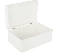 Boite de Rangement en Bois Blanc 30x20x14cm | CREATIVE DECO | BRUT et NON PONCÉ | Boite a Souvenir