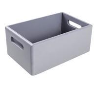 Creative Deco Caisse Bois Rangement Gris | 30 x 20 x 13 cm (+/- 1cm) | Boîte de Rangement Bois avec Poignées | Boite Rangement Cuisine | Caisse de Rangement Bureau | Casier de rangement
