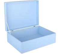 Boîte de Rangement en Bois - CREATIVE DECO - Bleu - 40 x 30 x 14 cm - Avec Couvercle - Style Scandinave