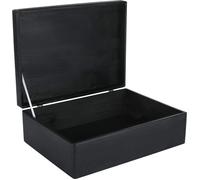 Boite de rangement en bois - Creative Deco - Noir - 40x30x14cm - BRUT et NON PONCÉ - Personnalisable non