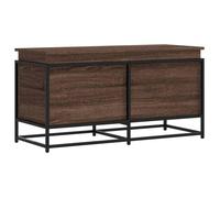 Boîte de rangement en bois d'ingénierie - vidaXL - 100x40x51,5 cm - Chêne marron - Cadre en métal