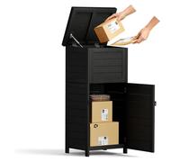 Boîte de rangement en bois, extra large, verrouillable, résistante aux intempéries, à fixer au sol