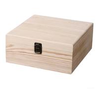 Boîte de rangement en bois massif avec couvercle à rabat, organiseur de bureau minimaliste pour bijoux et souvenirs, étui à bijoux en bois naturel pour organisation de la maison et du bureau (F)