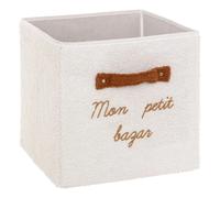 Panier de rangement Fluffy blanc 29x29cm - Atmosphera Créateur d'intérieur