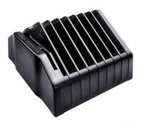 Boîte de rangement en caoutchouc avec compartiments - 12,9 x 6,8 cm - Noir - Boîte de tri pour maille de soudure - Empilable - Inscriptible - Robuste - Boîte de rangement pour atelier - Petites pièces