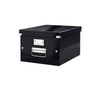 Leitz Boîte de rangement Click & Store A4+ moyenne - Carton 85% recyclé, noir