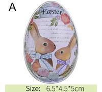 Boîte De Rangement En Fer Blanc, 17 Styles, Pâques Lapin, Impression En Forme D'¿Uf, Cadeau Créatif Pour Bonbons, Sucre, Café, Étui À Bijoux Divers, Boîtes Scellées