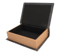 Boîte de Rangement en Forme de Livre, élégante, Vintage, Décorative pour Salle D'étude, Simili Cuir, Bois Composite, 24x17x6cm, 1 unité
