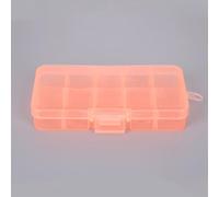 Boîte de rangement en plastique 10 grilles réglables 12,8 x 6,5 x 2,2 cm | Matériau robuste et durable - Différentes couleurs pour la protection contre la poussière et l'humidité - Compact pour les