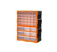 Boîte de rangement en plastique avec 18 tiroirs pour petites pièces, organiseur transparent avec séparateurs réglables et design empilable pour garage pour atelier, outils de quincaillerie, vis