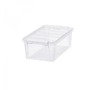 Boîte de rangement en Plastique avec couvercle 4 litres - Clips Blancs