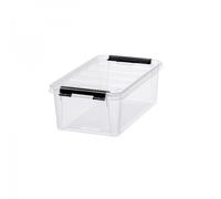 Boîte de rangement en Plastique avec couvercle 4 litres - Clips Noirs