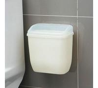 Boîte de rangement en plastique avec couvercle en plastique et ensemble d'autocollants muraux originaux pour la salle de bains, la cuisine, les toilettes et la poubelle