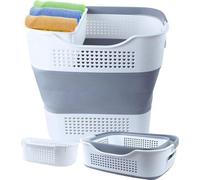 Boîte de rangement en plastique - Boîte de rangement spacieuse et portable avec fonction pop-up