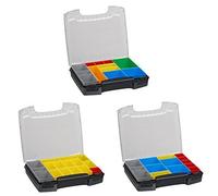 Boîte de rangement en plastique i-BOXX 72 lot de 3 (noir) avec boîtes intérieures H3, B3 & C3 | Organisateur de vis et petites pièces