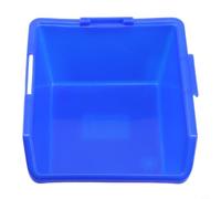 Boîte de rangement en plastique PE moulé par injection pour le tri des composants d'atelier, le rangement des outils et l'organisation des vis, boîte à outils pratique et pièces (taille L, bleu)