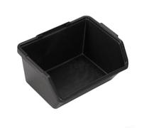 Boîte de rangement en plastique PE moulé par injection pour le tri des composants d'atelier, le rangement des outils et l'organisation des vis, boîte à outils pratique et pièces (taille L, noir)