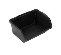 Boîte de rangement en plastique pour pièces d'atelier - Récipient de tri des vis avec matériau PE résistant à la chaleur pour l'organisation des outils - Bleu - Grande taille (moyen-noir)