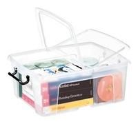 Boîte de rangement en plastique Strata - 24 litres - Lot de 5 - Incolore - Cep G