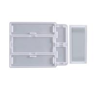 Boîte de rangement en résine époxy - Moule en silicone - Outils de fabrication - Moules rectangulaires en résine - Dominostors - Boîte en résine - Moule en silicone